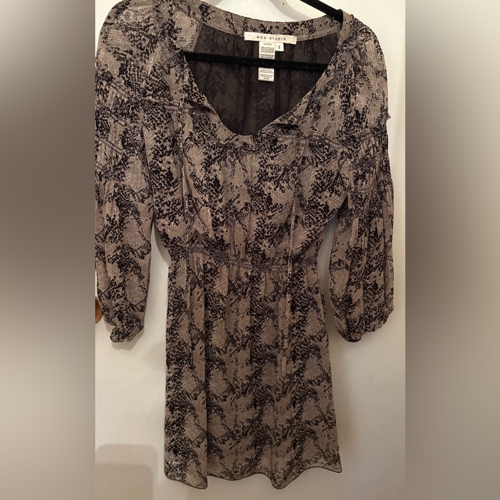 Max Studio Snake Skinned Patterned Dress Size S